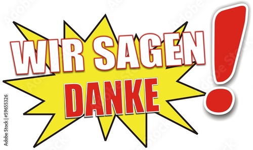 étiquette wir sagen danke