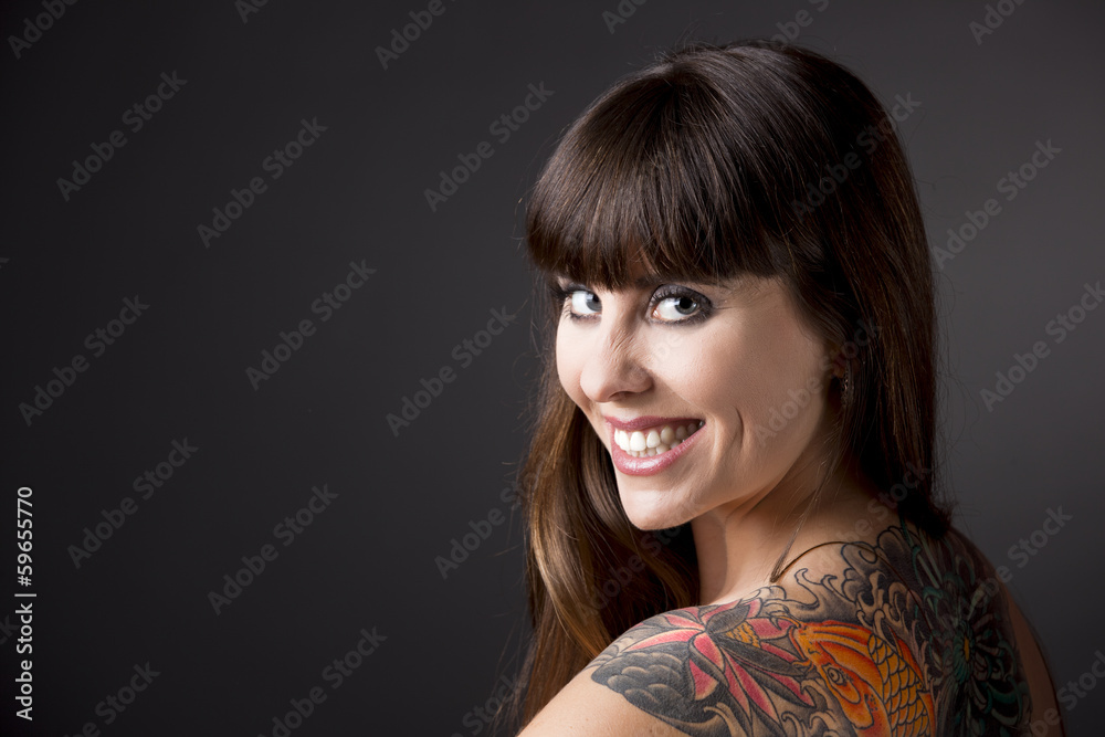 Woman with tattoos