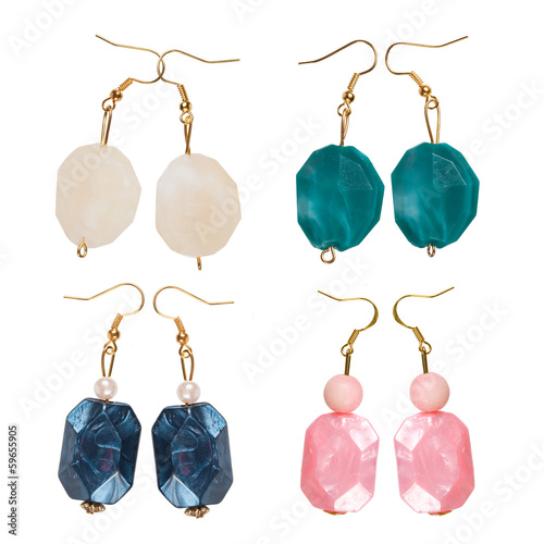 Pearlescent earrings different