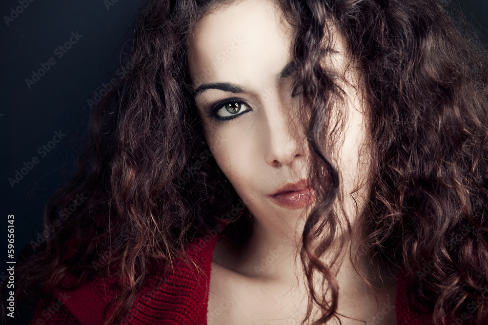 Naklejka premium Beautiful french girl