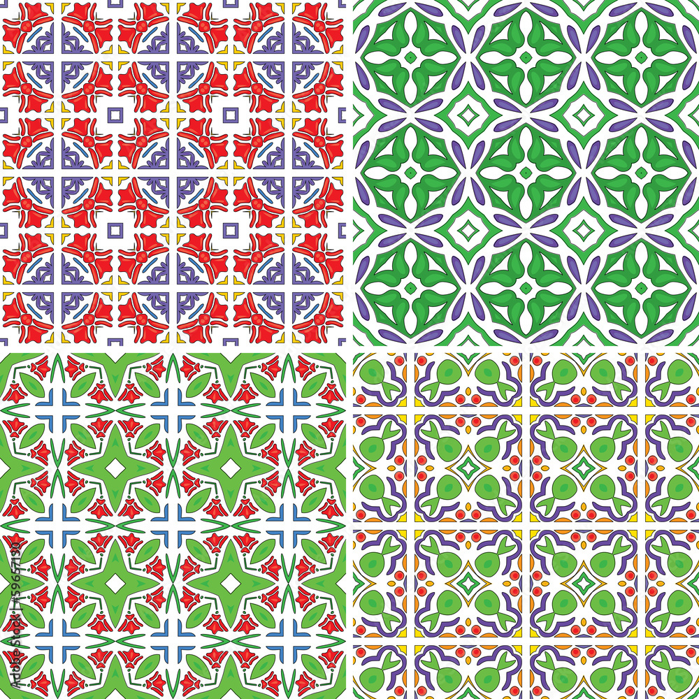 Obraz premium Seamless patterns