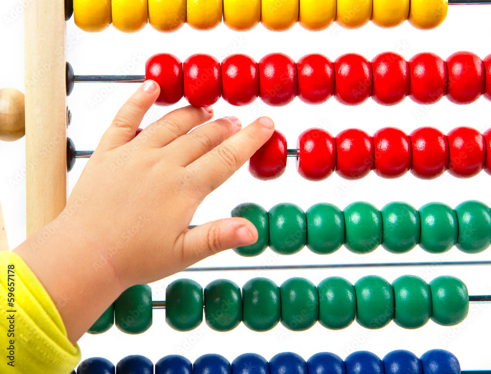 Colorful toy abacus to learn counting Colorful toy abacus to learn counting