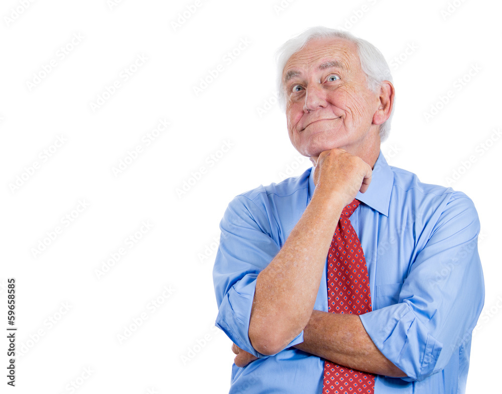 Senior businessman, daydreaming, thinking, trying to remember Senior businessman, daydreaming, thinking, trying to remember