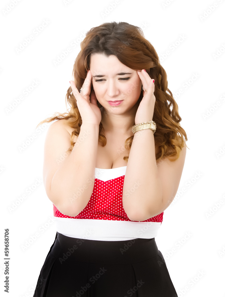 woman in red head problems woman in red head problems