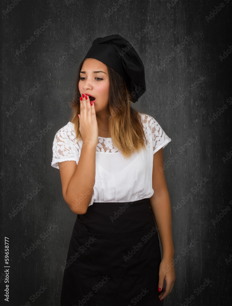 Fototapeta premium chef tired and bored