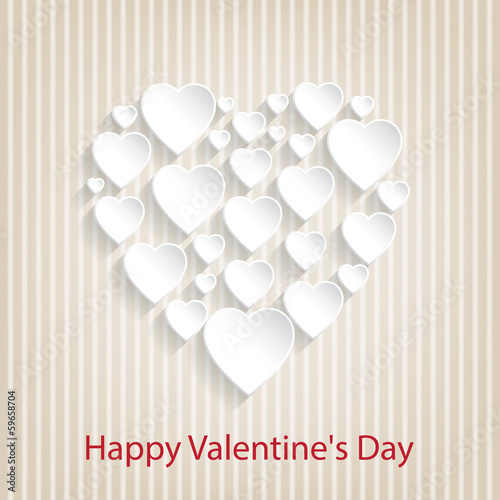 Congratulation card with hearts
