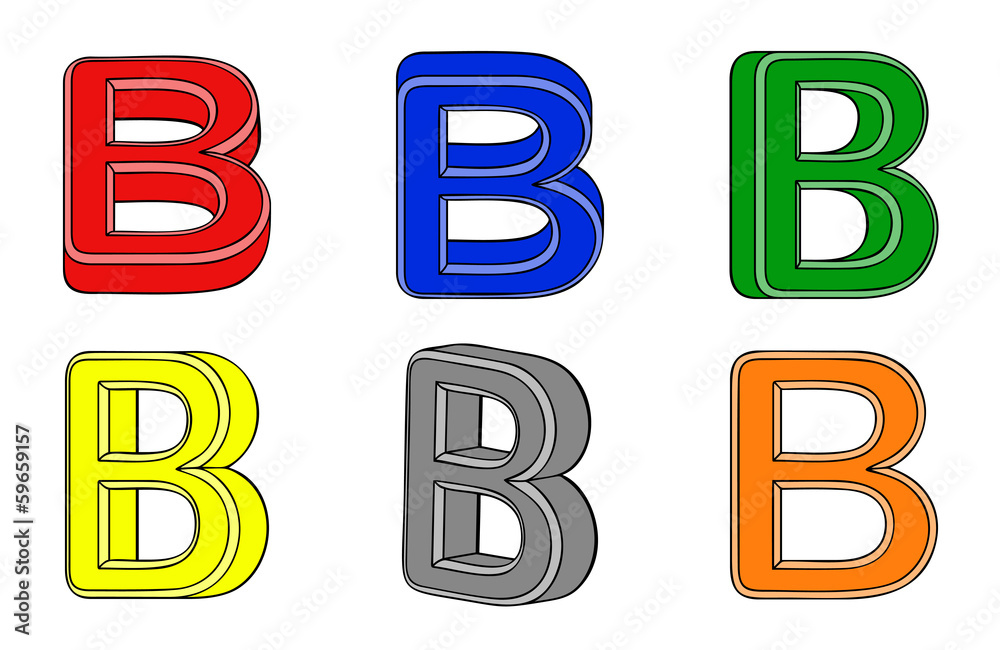Six letter (B) 3d Six letter (B) 3d