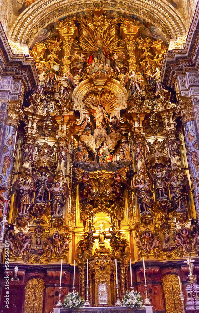 Basilica Altar Piece Church El Salvador Seville Andalusia Spain