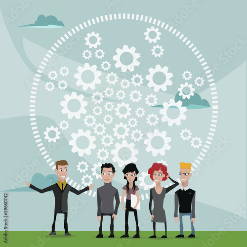 business people - teamwork concept