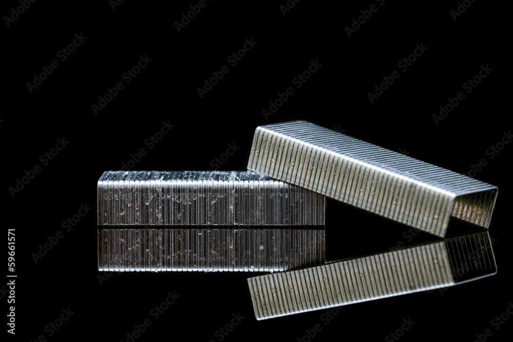 Blocks of office stapling machine staples Blocks of office stapling machine staples