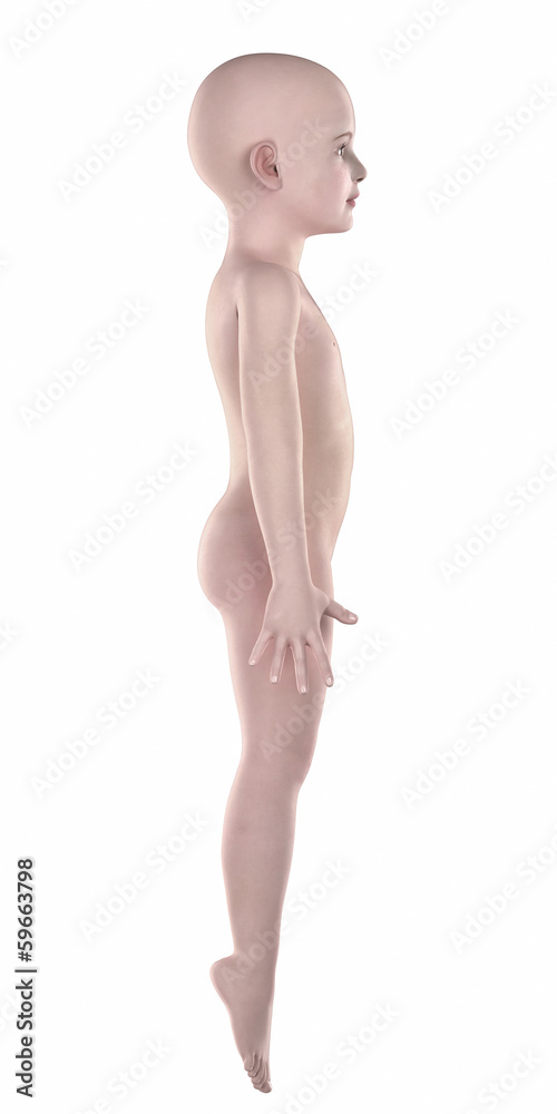 Boy anatomical pose isolated lateral Boy anatomical pose isolated lateral