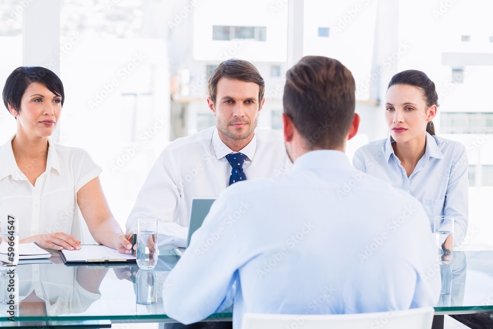 Recruiters checking the candidate during job interview Recruiters checking the candidate during job interview