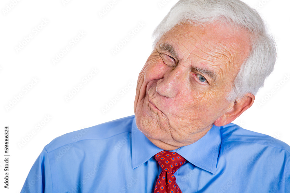 Old, sad man in pain, having a bad tooth ache Old, sad man in pain, having a bad tooth ache