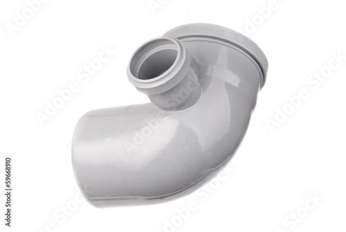 sanitary PVC fittings isolated on white