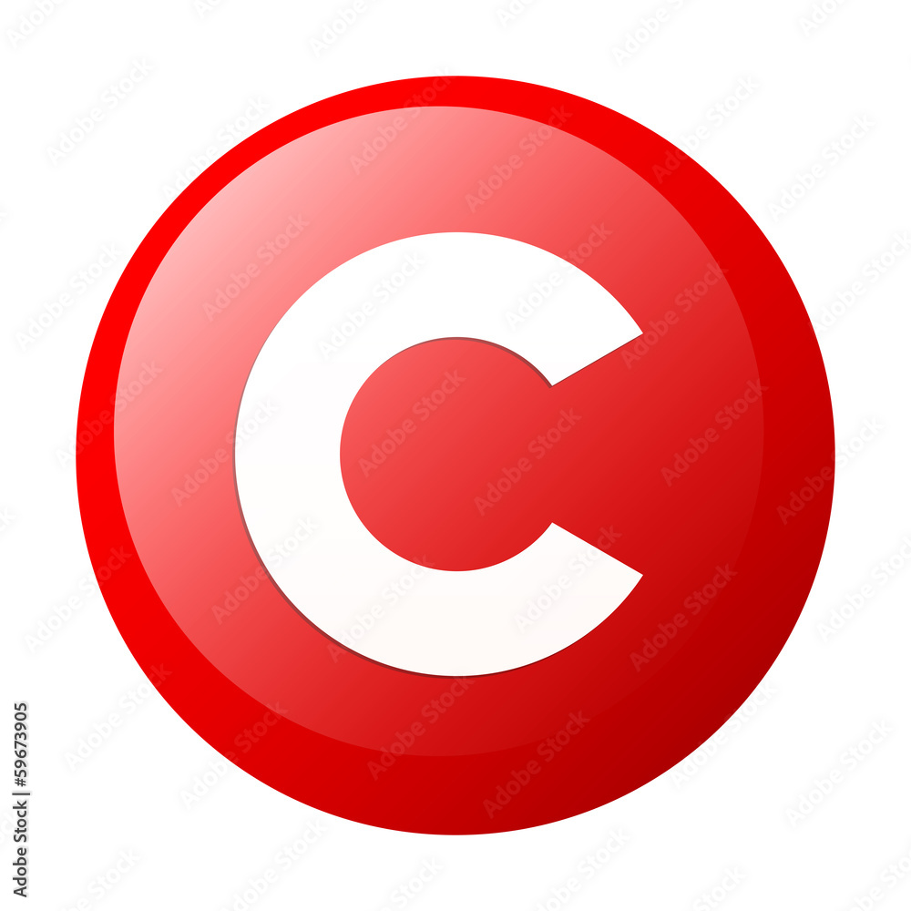bouton internet copyright icon white background bouton internet copyright icon white background