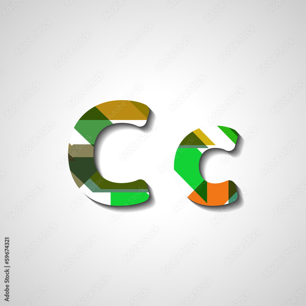 Colorful letter alphabet, abstract illustration Colorful letter alphabet, abstract illustration
