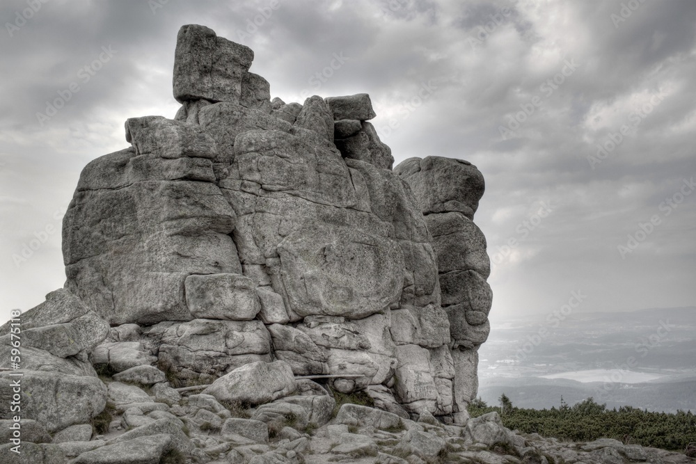  rock formation - karkonosze mountains in Poland