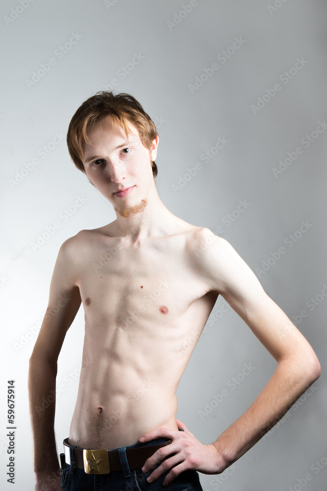 Close up portrait of shirtless handsome man Close up portrait of shirtless handsome man