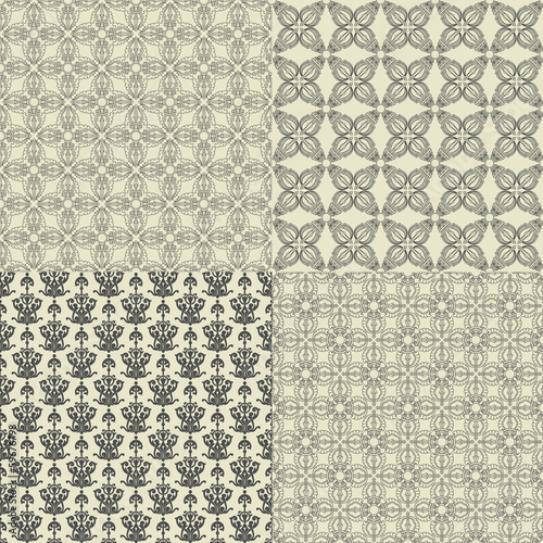 Set of vector seamless pattern
