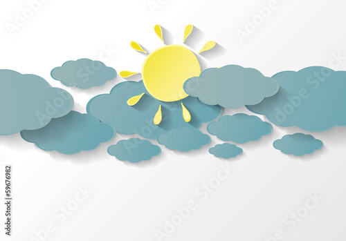 nuage bleu et soleil