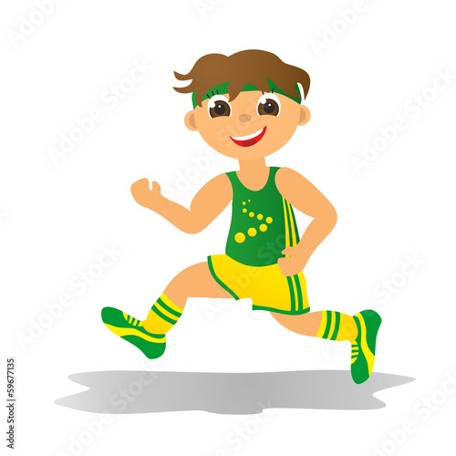 Boy running photo