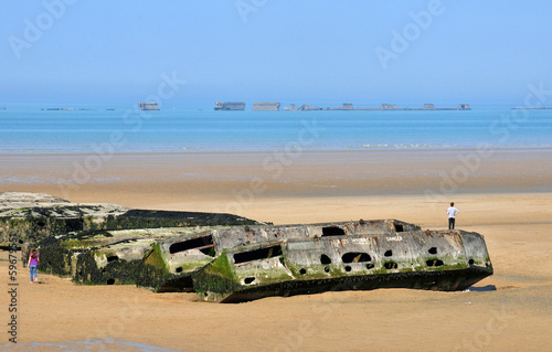 France, city of Arromanches in Normandie photo