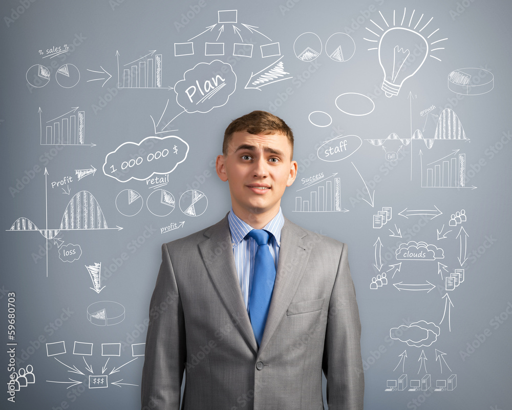 businessman thinking about innovation in business businessman thinking about innovation in business