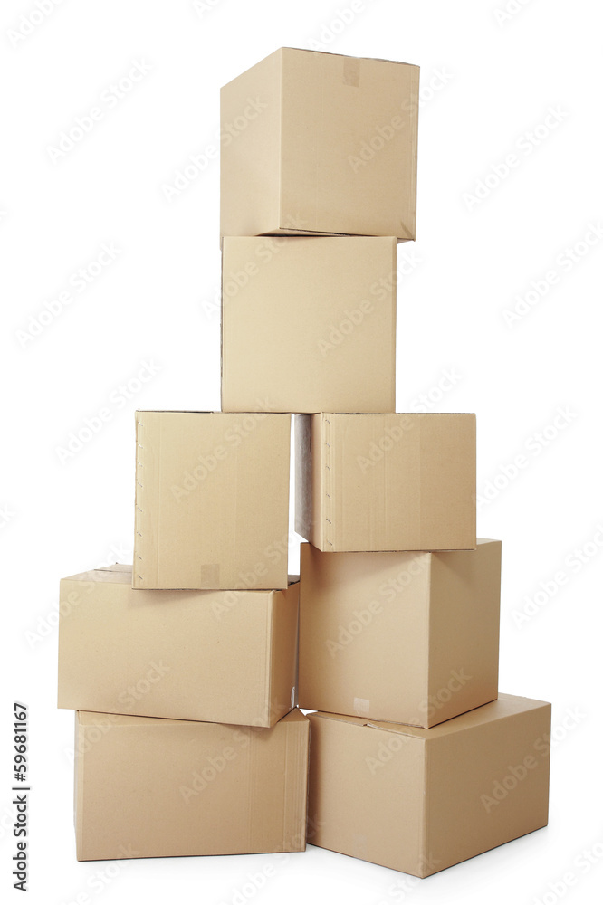 piles of cardboard boxes piles of cardboard boxes