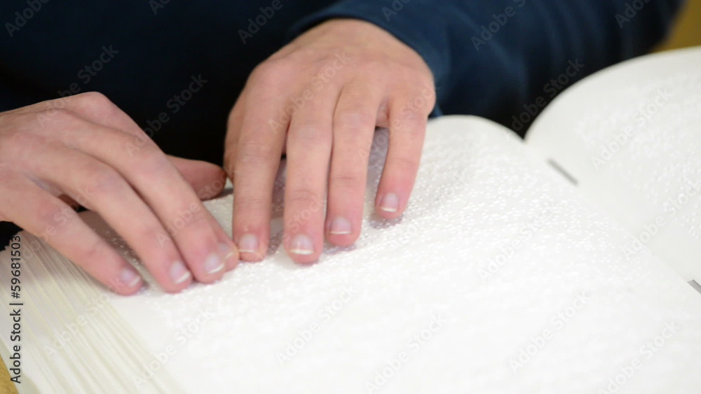 blind or visually handicapped reading book blind or visually handicapped reading book