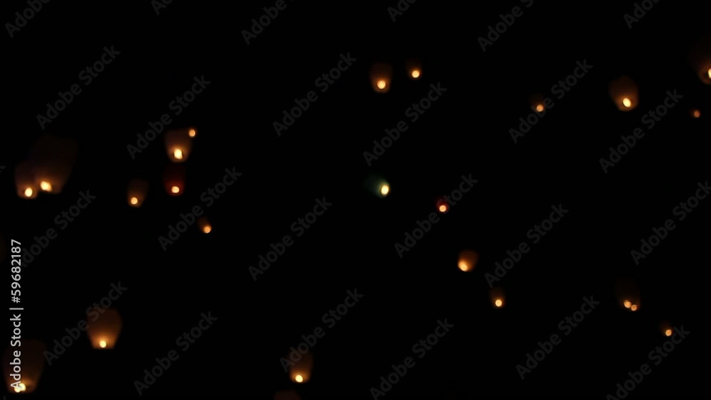 The sky over Zagreb illuminated many lanterns The sky over Zagreb illuminated many lanterns