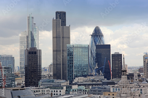 Famous skyscrapers of London's financial district