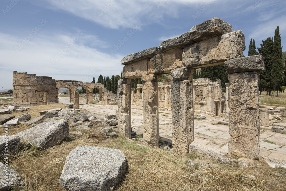 Ruins of Hierapolis in Denizli, Turkey