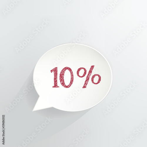 Ten Percent Off Speech Bubble