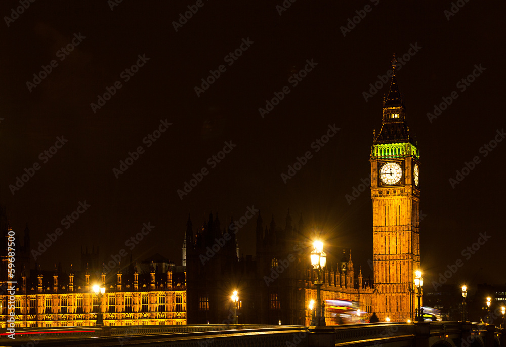 Big Ben at night, London