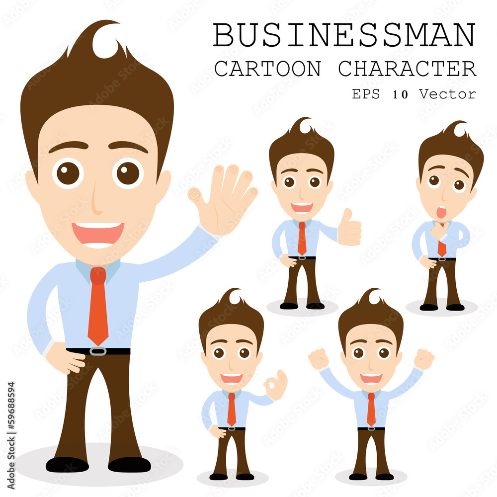 Fototapeta premium Businessman cartoon character EPS 10 vector