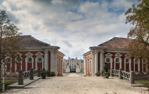 Stable and entrance to the Rundale Palace, Latvia