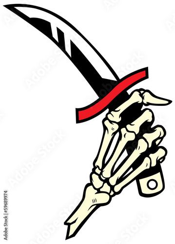 hand bone hold a dagger