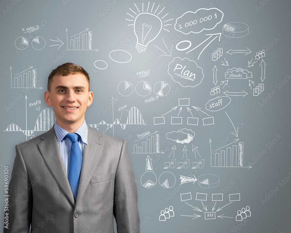 businessman thinking about innovation in business businessman thinking about innovation in business