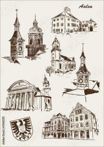 Aalen Wahrzeichen Kirche Stadt Altstadt