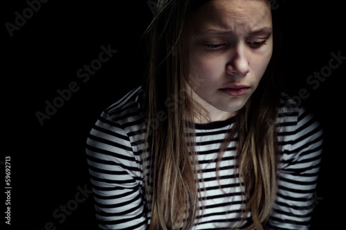 Teenager girl with a cigarette