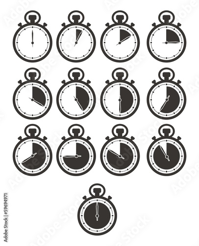 timer icon sets - stop watch