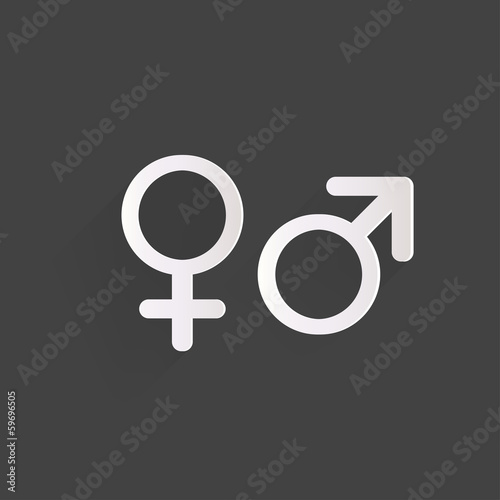 Male and female symbols,man and woman