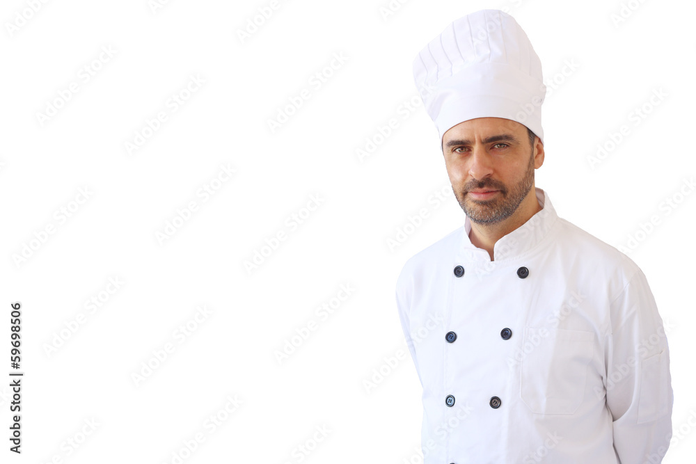 Chef in white toque