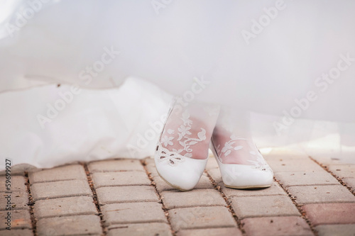 beautiful bride's shoes
