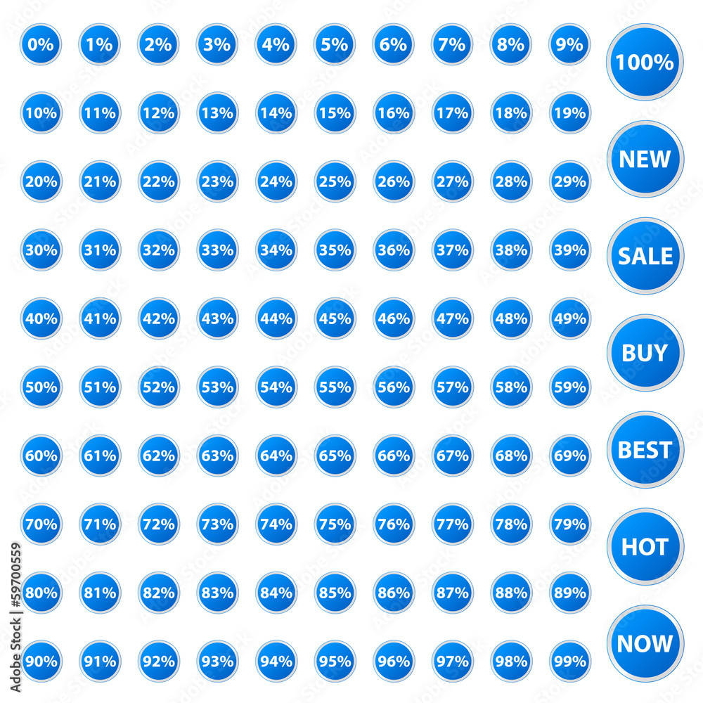New icons with percent