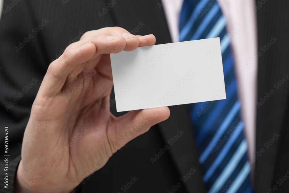 Business card closeup Business card closeup