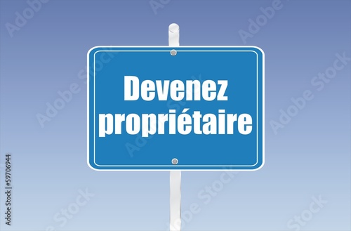 panneau devenez propriétaire