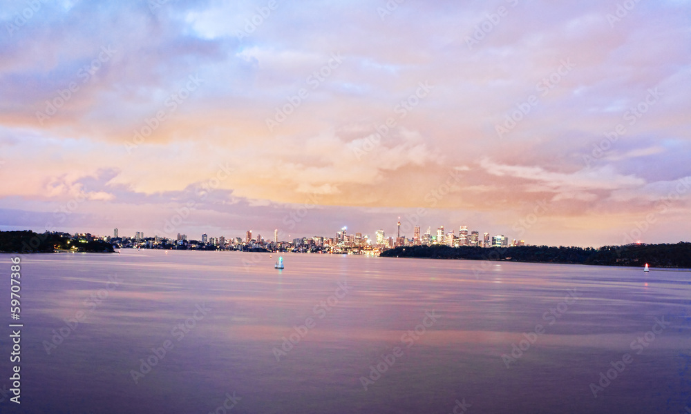 Sydney Harbour and City at Dawn
