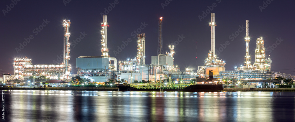 Oil refinery plant panorama