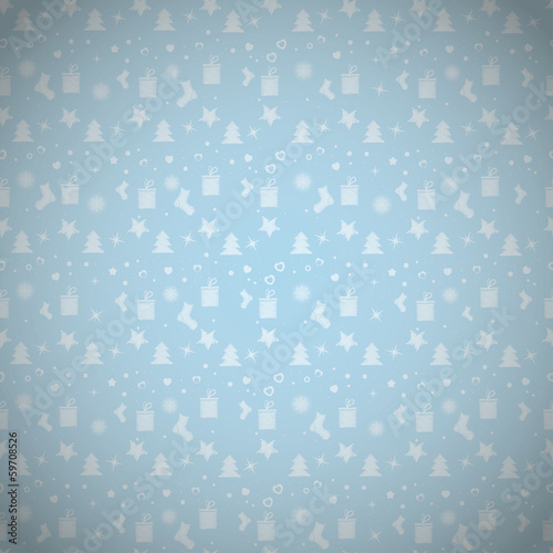 Christmas background with white toys
